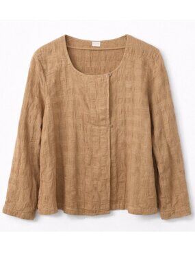 NWT POETRY Women's Linen‎ Jacket Size 18 Lagenlook Apron Front Earthy Boho Artsy